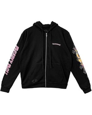Chrome Hearts Deadly Doll Cross Scroll Label Zip Up Hoodie Chrm1808" - Black