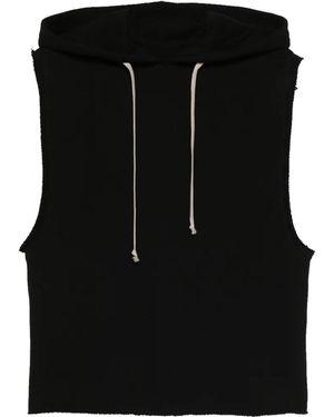 Rick Owens Short Sleeves Hoodie Ru01F2153 Jnt 09" - Black
