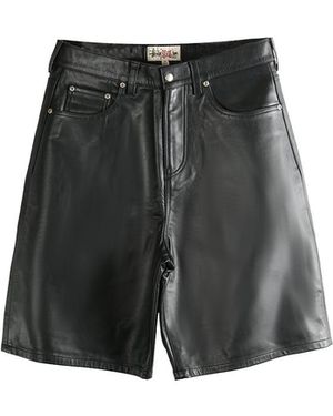 Stussy Big Ol Leather Shorts "Blac" 112315 Blac" - Black