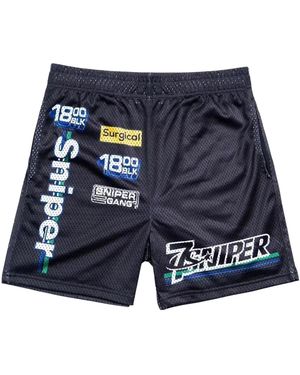 Triple Sevens 7Sniper Mesh Shorts Ts7044" - Black