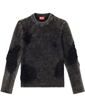 DIESEL Distressed Jumper A218760Lkdp900" - Black