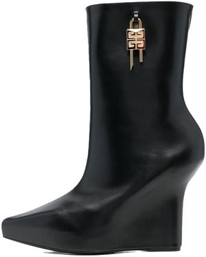 Givenchy G-Lock 80Mm Wedge Low Boots Gvnwshs0022" - Black