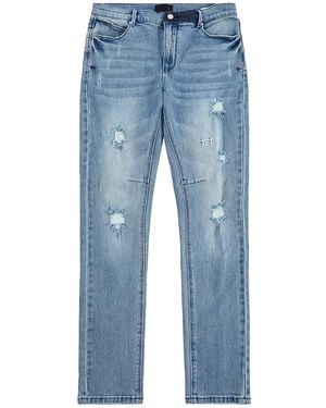 RTA Bryant Skinny Jeans "Glacier Cross Triad" Mexod1237 J1205Gcbct" - Blue