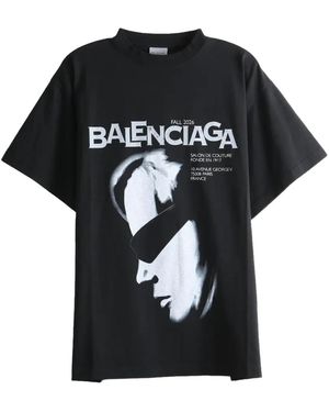 Balenciaga Oversized Graphic Print T-Shirt 850345Tuvo51000" - Black