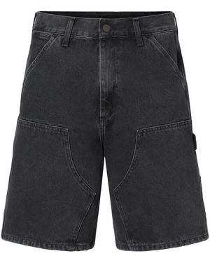 Carhartt Double Knee Shorts Stoned Washed" I034867 89 06" - Black