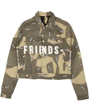 Vlone(GOAT) Friends Denim Jacket Friends Digi Denim Jacket" - Black