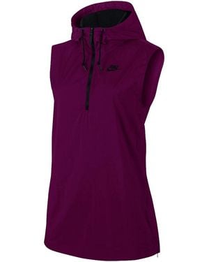 Nike Tech Hypermesh Full Zip Hooded Vest 833464 665" - Purple