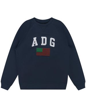 DENIM TEARS 1619 Crewneck Jumper Dt823" - Blue