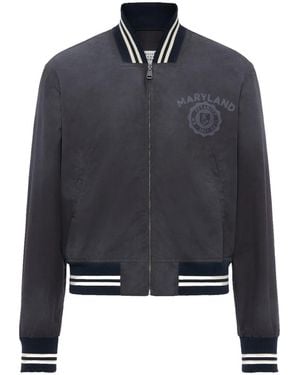 Maison Margiela Denim Varsity Caban Jacket S50Am0655 M35796 861" - Black