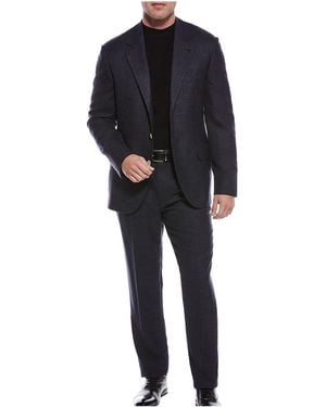 Brunello Cucinelli Micro-Check Wool Two-Piece Suit Brun2348" - Black