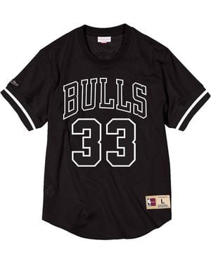 Mitchell & Ness Nba Mesh Name & Number Crew Neck "Scottie Pippen Bulls" Ba87Om-Cbu-K-Fkz" - Black
