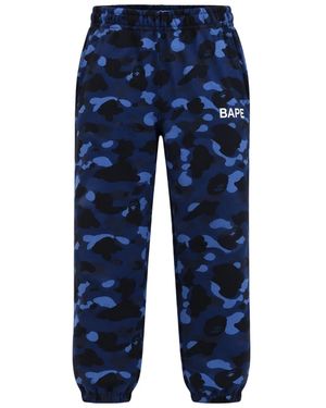 A Bathing Ape Colour Camo Joggers "Fw21 - Blue
