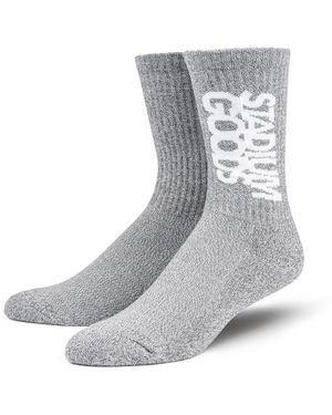 Stadium Goods Crew Socks Flannel" Sgs0479" - Black
