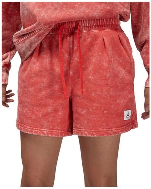 Nike Washed Fleece Shorts Dq4613 605" - Red