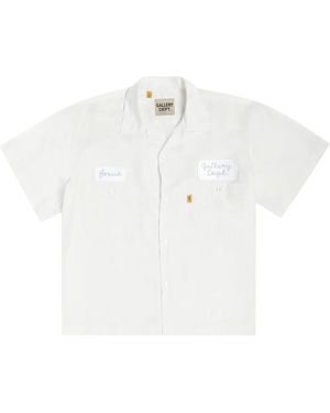 GALLERY DEPT. Mechanic Embroidered Patch Short Sleeve Button Up Shirt "Antique" Gd380" - Black