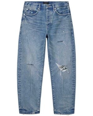 Purple Brand P013 Destroy Tapered Jeans "Mid" P013 Scdi426" - Blue