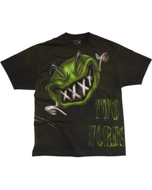 Travis Scott Cactus Jack X Wwe Two Words Dx T-Shirt Cpfm22" - Black