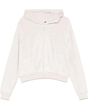 Nike Sportswear Chill Knit Loose Velour Full-Zip Hoodie "Light Orewood Sail" Hj0954 104" - Black