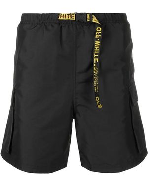 Off-White c/o Virgil Abloh Classic Industrial Cargo Swimshorts Omfd001C99Fab0011018" - Black