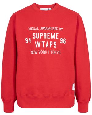 Supreme Wtaps Crewneck "Fw21" Su11186" - Red