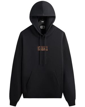 Kith Classic Logo Leopard Applique Nelson Hoodie Khm034446 001" - Black