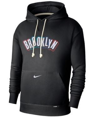 Nike Nba Nets Dri-Fit Standard Issue City Edition Hoodie Fz0475 010" - Black
