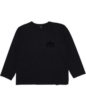 Chrome Hearts Cemetery Cross Blind Spot 3/4 Sleeve T-Shirt Chrm0338" - Black