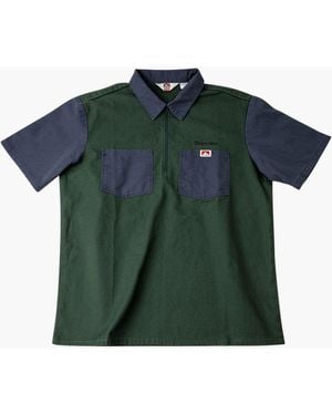 Supreme Ben Davis Half Zip Work Shirt "fw 19" - Blue