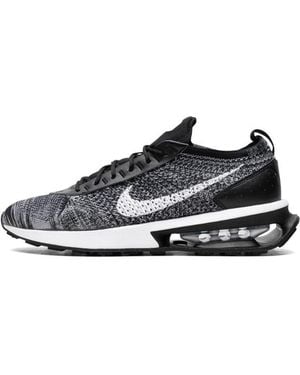 Nike flyknit racer black white white deals