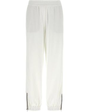 Brunello Cucinelli Athletic Trousers With Zippers "Off" Brun332" - Black