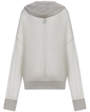 Rick Owens Maglia Hun Hoodie "Pearl" Ro01F6660 Ribwsl 08" - Black