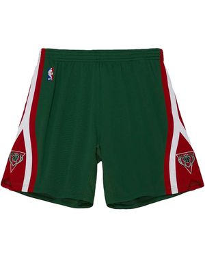Mitchell & Ness Road Shorts "Nba Milwaukee Bucks 2013" Ashr4956 Mbu13Pppbugn" - Green