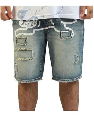 ICECREAM Returner Denim Shorts "Chocolate Chip" 461 2102 Choc" - Black