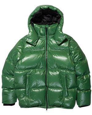 Purple Brand Nylon Down Puffer - Green