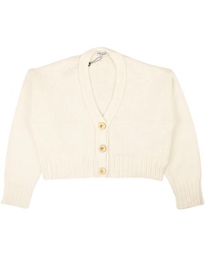 Opening Ceremony Cropped Knit Cardigan 95 Ocy 1114" - Black