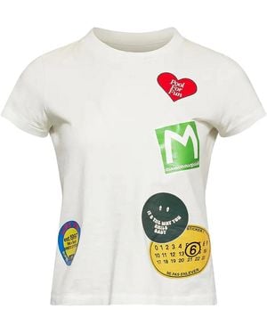 MM6 by Maison Margiela Pool For Fun Stickers T-Shirt "Off" S52Gc0373M20050101" - Black