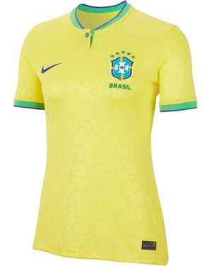 Nike Brazil 22/23 Home Dri-Fit Football Shirt "Dynamic/ Spark/Paramount/Paramou" Dn0756 740" - Yellow
