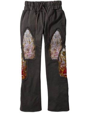 Who Decides War Triple Flame Glass Joggers Ib65Cbpx" - Black