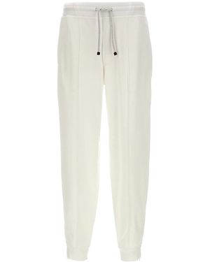 Brunello Cucinelli Tailored Trousers With Drawstring "Off" Brun728" - Black