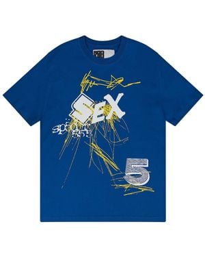 Sp5der Vivienne T-Shirt 466" - Blue