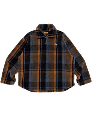 Human Made Fleece Pullover Plaid Hm30Cs015 Brow" - Black