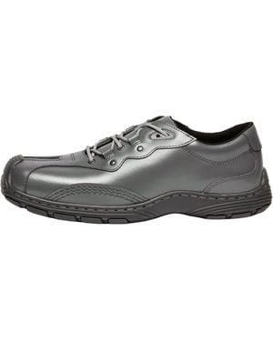 Dr. Martens Aurix Satin Finish Leather 5I Shoes "Gunmetal" 43078020" - Black