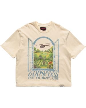 GODSPEED NEW YORK Helipad Dreams T-Shirt "Bone" Gs433" - Black