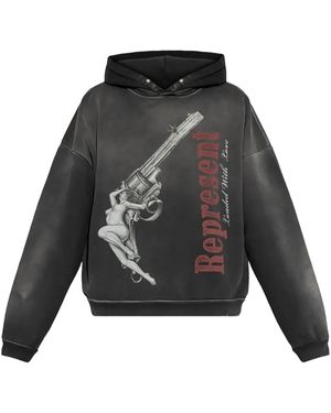 Represent Loaded With Love Hoodie "Stained" Mlm100686 04" - Black