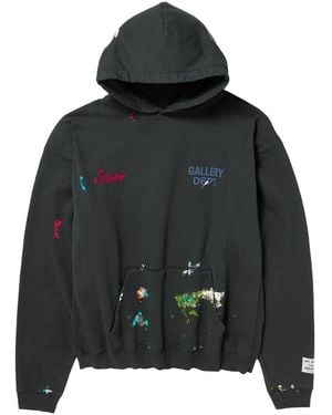 GALLERY DEPT. Paint Splatter G Patch Hoodie "Vintage" Sh 50040 Vblc" - Black