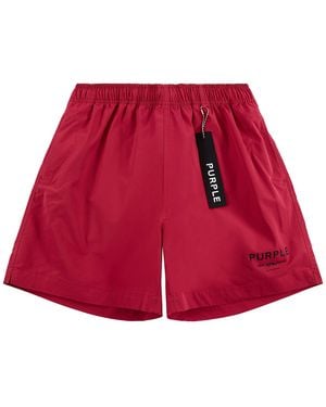 Purple Brand All Around Shorts P504 Pgrm226" - Red