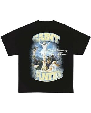 SAINT VANITY Blurry Cross T-Shirt Sv Blur Tee" - Black
