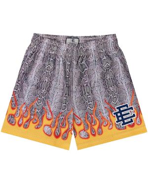 Eric Emanuel Ee Basic Shorts "Snake/Flame" Ee089" - Black