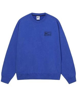 Nike Acid Wash Crew Fleece Dr4024 480" - Blue