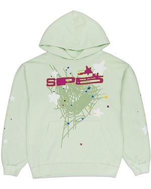 Sp5der Hoodie & Sweatshirt "Mint" Sp5 Lime Hd" - Black